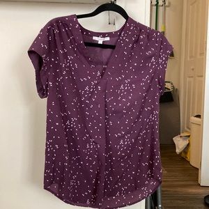 Plum work blouse